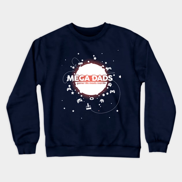 Mega Dads Space Sunspot Crewneck Sweatshirt by adamleonhardt